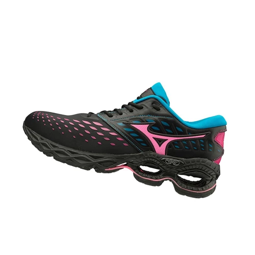 Black/Pink/ Blue Mizuno Wave Creation Ls Women's Trainers | 643-VUCFEL