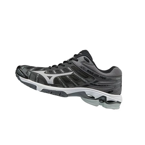 Black/Silver Mizuno Wave Voltage Women's Volleyball Shoes | 876-NCEQZH