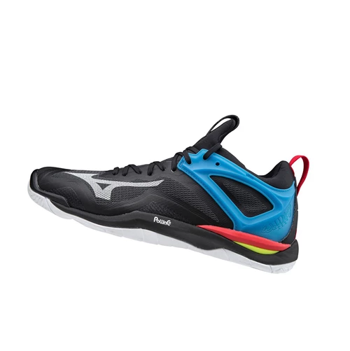 Black/White/Blue Mizuno Wave Mirage 3 Women's Handball Shoes | 458-VEDIXW