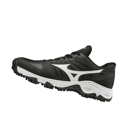 Black/White Mizuno Ambition All Surface Low Turf Men's Baseball Shoes | 870-QGISXE