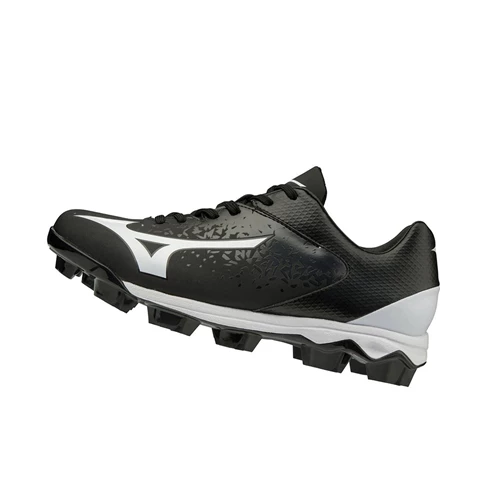 Black/White Mizuno Finch Select Nine Molded Women's Softball Cleats | 890-QJGVES