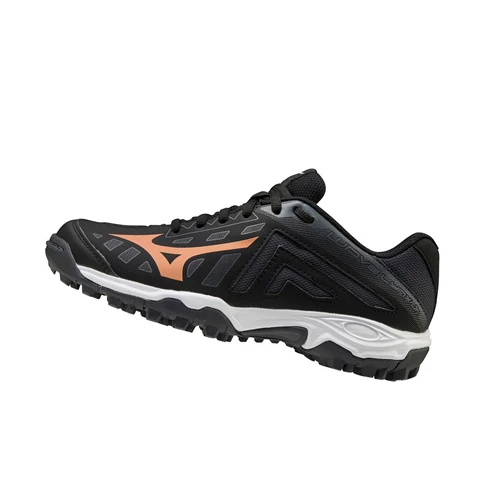 Black/ White Mizuno Wave Lynx Women's Hockey Shoes | 265-UWAKLE