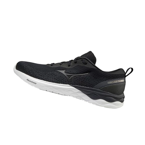 Black/White Mizuno Wave Revolt Men's Running Shoes | 076-XDJAEB