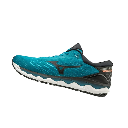 Blue/Black Mizuno Wave Sky 3 Men's Running Shoes | 473-OCMUQH