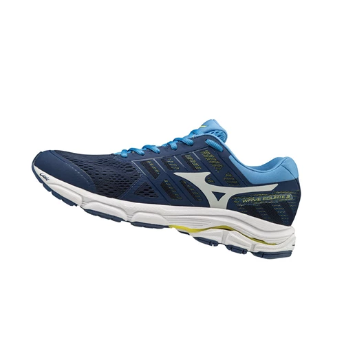 Blue/Grey/Yellow Mizuno Wave Equate 3 Men's Running Shoes | 659-RDQXMJ