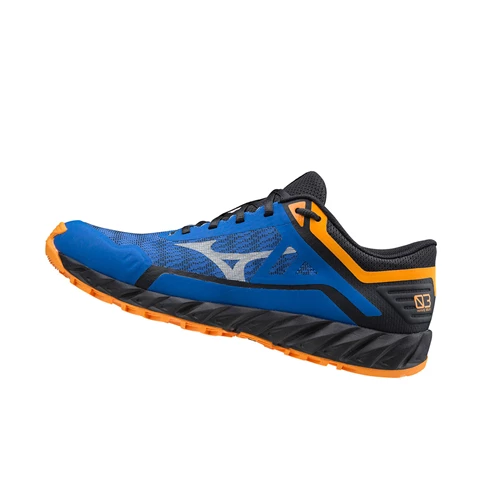 Blue/ Orange Mizuno Wave Ibuki 3 Men's Trail Running Shoes | 945-LDKBOY