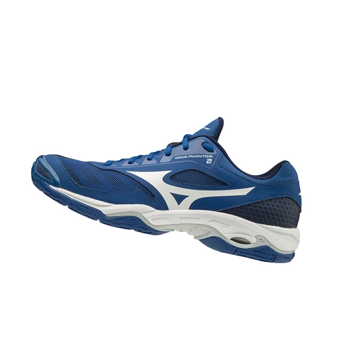 Blue/White/Blue Mizuno Wave Phantom 2 Men's Handball Shoes | 107-YJKUGI