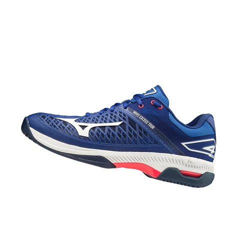 Blue/White/Pink Mizuno Wave Exceed Tour 4 Ac Women's Tennis Shoes | 268-VMJQLU