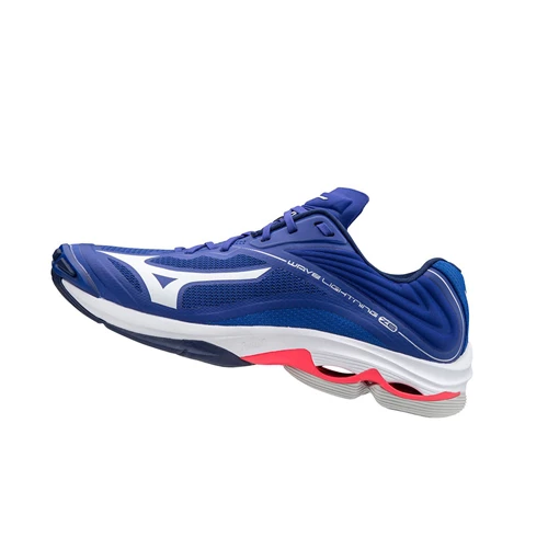 Blue/White/Pink Mizuno Wave Lightning Z6 Women's Volleyball Shoes | 921-HKBRNA