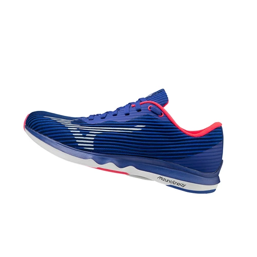 Blue/White/Pink Mizuno Wave Shadow 4 Women's Running Shoes | 825-UGTMVP