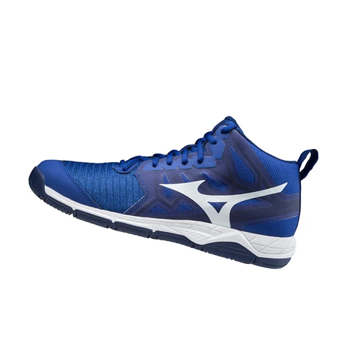 Blue/White/Pink Mizuno Wave Supersonic 2 Mid Men's Volleyball Shoes | 630-GZILXF