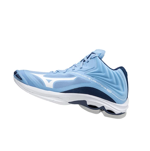 Blue/white Mizuno Wave Lightning Z6 Mid Women's Volleyball Shoes | 021-GXNYSO