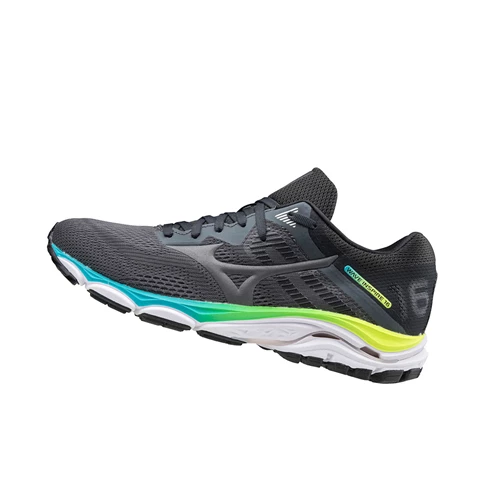 Grey/Black/Blue Mizuno Wave Inspire 16 Women's Running Shoes | 816-QNZKEH