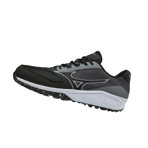 Grey/Black Mizuno Dominant All Surface Low Turf Men's Baseball Shoes | 137-BZQCOF