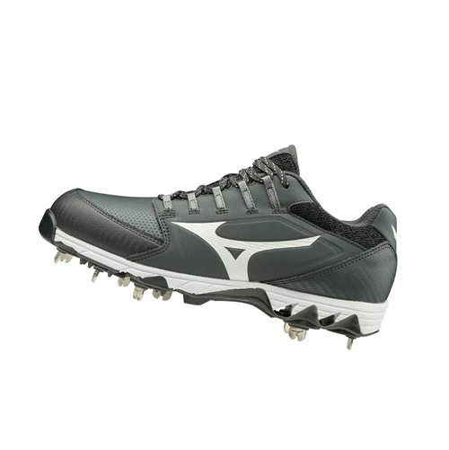 Grey/White Mizuno 9-spike Swift 6 Low Metal Women's Softball Cleats | 384-CIPXZR