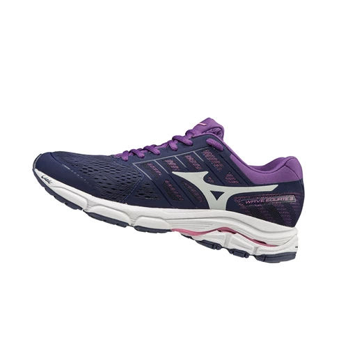 Navy/Purple Mizuno Wave Equate 3 Women's Running Shoes | 306-BGOZNK