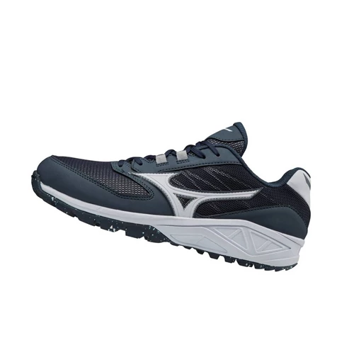 Navy/White Mizuno Dominant All Surface Low Turf Men's Baseball Shoes | 867-GKLBIU