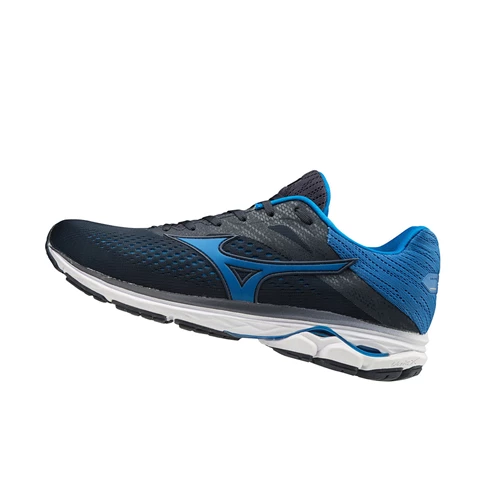 Navy/ White Mizuno Wave Rider 23 Men's Running Shoes | 470-PXVNKQ