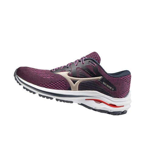 Purple/White Mizuno Wave Inspire 17 Women's Running Shoes | 456-PTJVCL