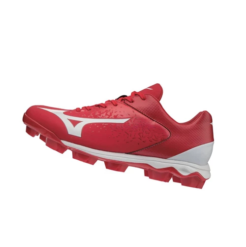 Red/White Mizuno Select Nine Tpu Low Molded Men's Baseball Cleats | 912-DUBTJW