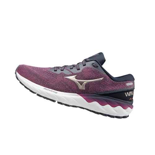 Rose/Gold/Navy Mizuno Wave Skyrise 2 Women's Running Shoes | 876-WDORJF