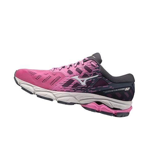 Rose/White/Navy Mizuno Wave Ultima 12 Women's Running Shoes | 049-MTHZSD