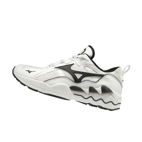 White/Black Mizuno Wave Rider 1 Men's Trainers | 801-CRMDAW