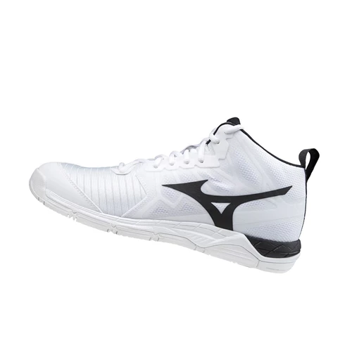 White/Black Mizuno Wave Supersonic 2 Mid Women's Volleyball Shoes | 954-WZHJRE