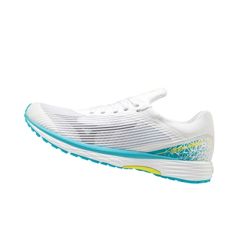 White/Blue Mizuno Duel Sonic Women's Running Shoes | 025-ANKQEJ