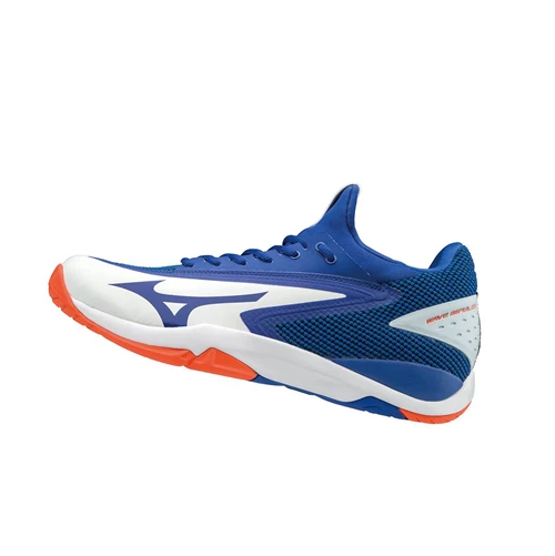 White/Blue Mizuno Wave Impulse Men's Tennis Shoes | 312-EINMTQ