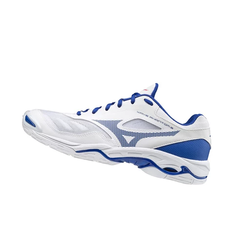 White/Blue/Pink Mizuno Wave Phantom 2 Women's Handball Shoes | 310-QMRUSP