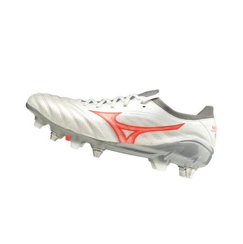 White/Coral Mizuno Morelia Neo 3 Beta Elite Mix Women's Football Shoes | 096-JMEOBF