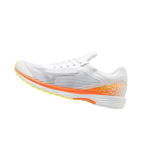 White/Orange Mizuno Duel Sonic Men's Running Shoes | 375-PRFZDI