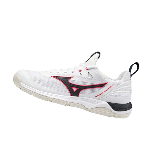 White/ Red Mizuno Wave Luminous Men's Volleyball Shoes | 312-DIKQHR