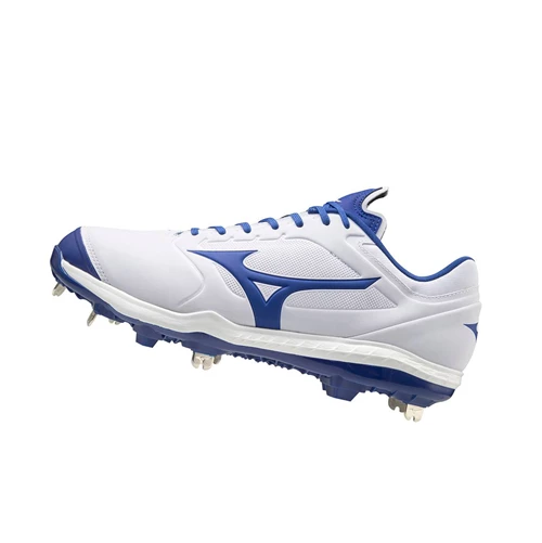 White/Royal Mizuno Sweep 5 Low Metal Women's Softball Cleats | 195-IYAZLV