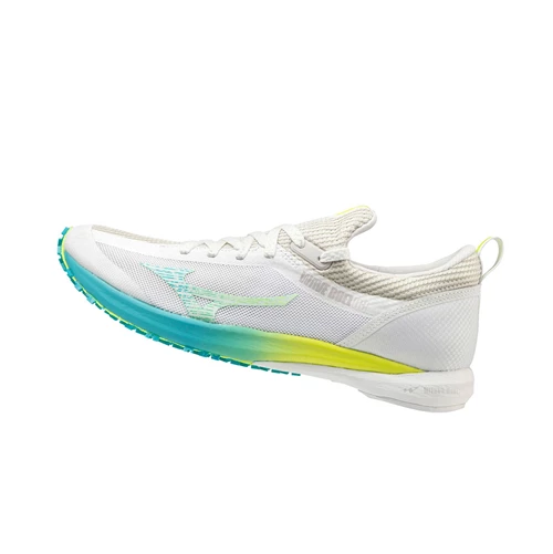 White/Yellow/Blue Mizuno Wave Duel 2 Women's Running Shoes | 630-LONXIZ