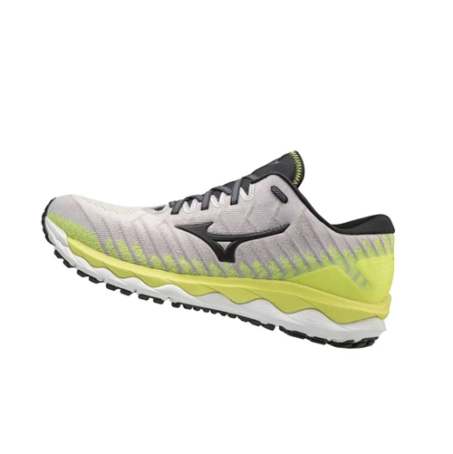 White/Yellow Mizuno Wave Sky 4 Waveknitﾙ Men's Running Shoes | 281-CDHBMS