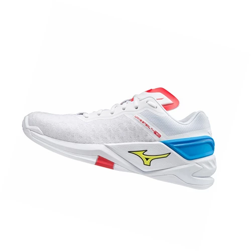 White/Yellow Mizuno Wave Stealth Neo Men's Handball Shoes | 802-OMEPRU