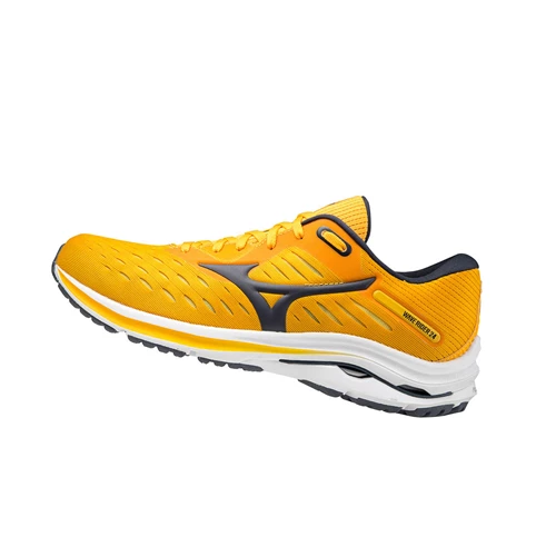 Yellow Mizuno Wave Rider 24 Men's Running Shoes | 546-GKAFEW